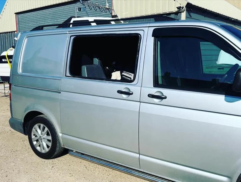 Van and campervan glass fitting